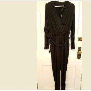 Kardashian Kollection jumpsuit black size L NWT